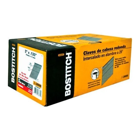 Dewalt Collated Framing Nail, 3 in L, Round Head, 28 Degrees S10D-FH